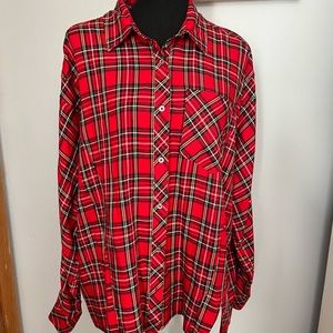 - Vineyard Vines Red Tartan Plaid Weekend Shirt Button Down Long Sleeve